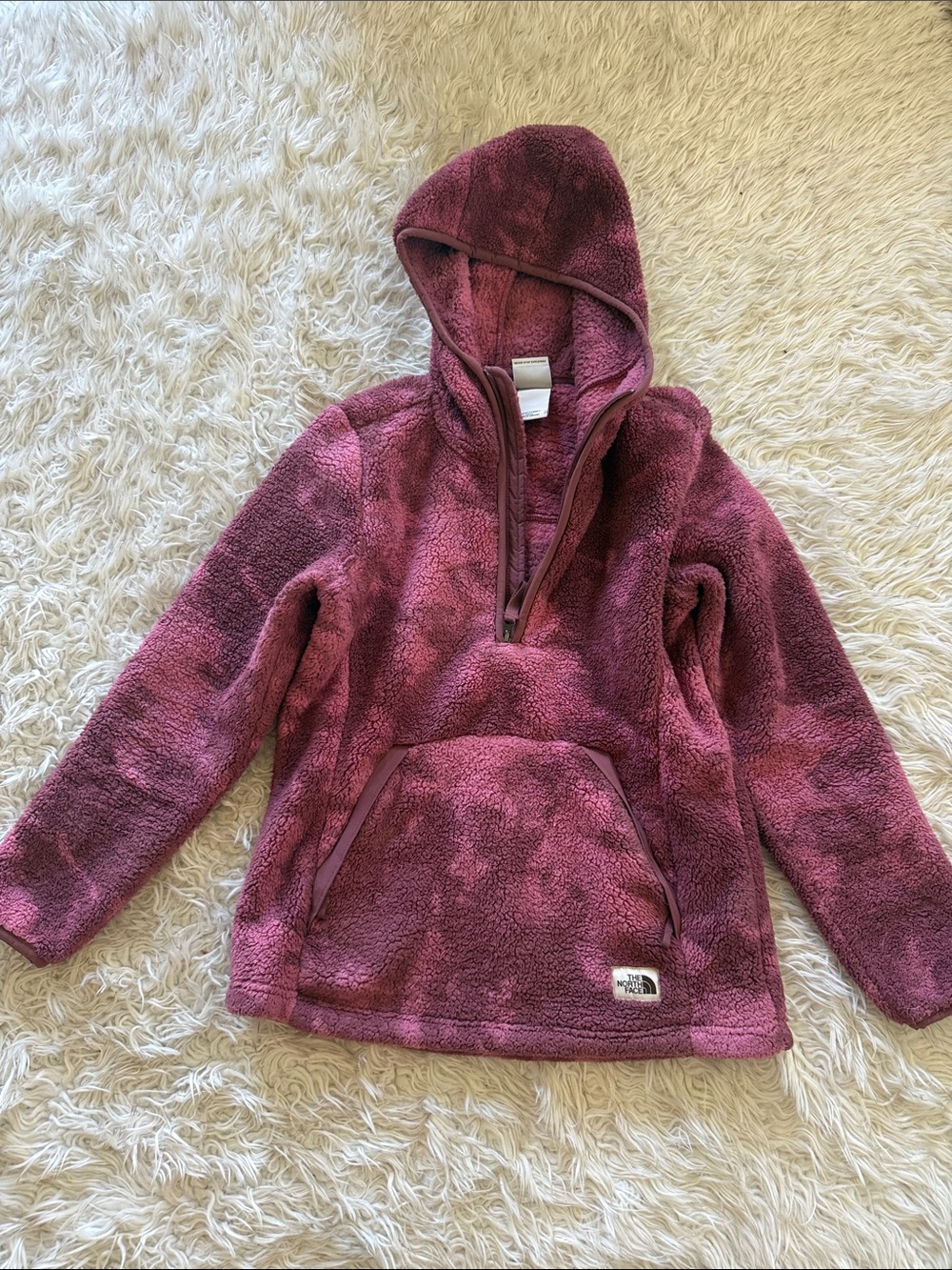 The North Face Hooded Quarter-Zip Pullover - Berry Plum